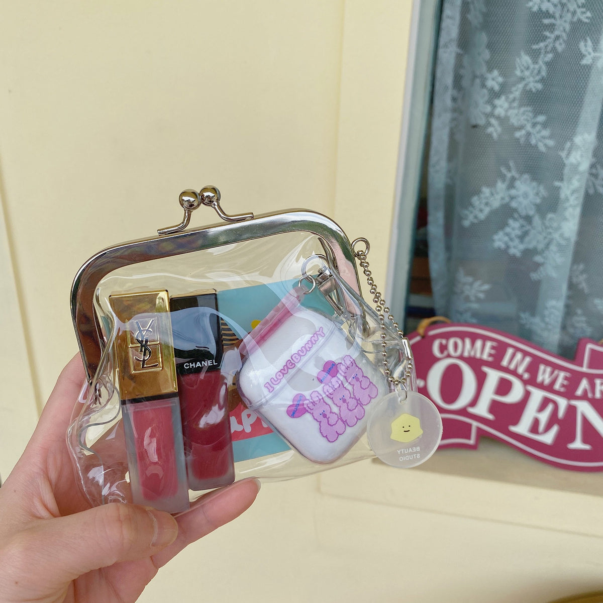 PVC Kiss-Lock Coin Purse - DippedShop Wholesale - #2211