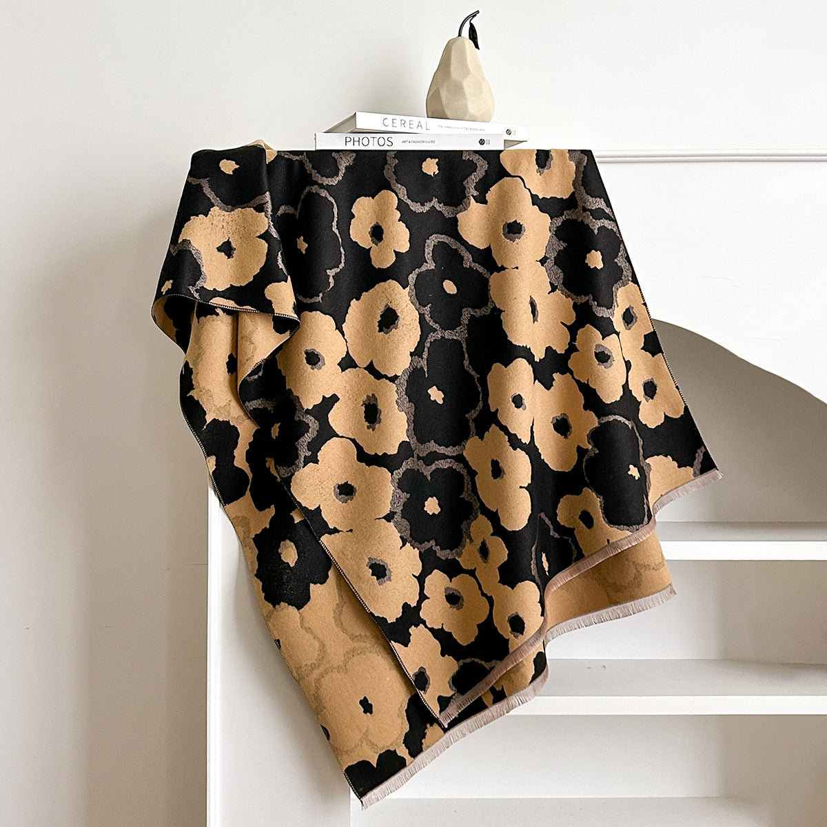 Winter Double-Sided Floral Print Shawl Wrap Scarf 6W6NSC126