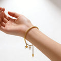 Luxury Pear Star Charm Gold Plated Chain Bracelet 6W6JBR525