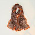 Minimalist Color Block Polka Dots Silk Scarf 6W6NSI224