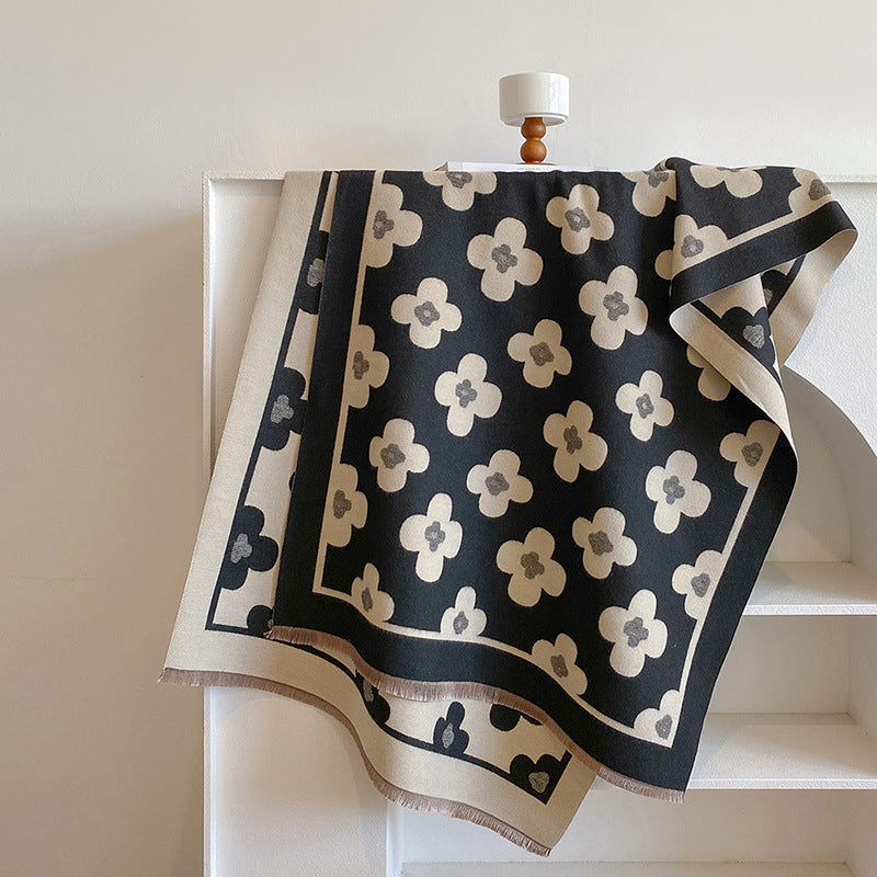 Floral Thermal Shawl Scarf - DippedShop Wholesale - #0851