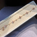 Sweet Pink Cubic Zirconia Link Bracelet 6W6JBR357