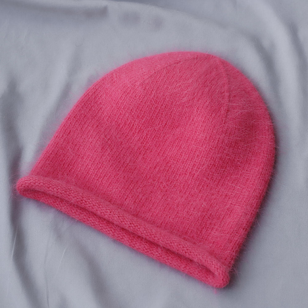 Cute Bowknot Pendant Angora Knit Beanie 6W6HAT706