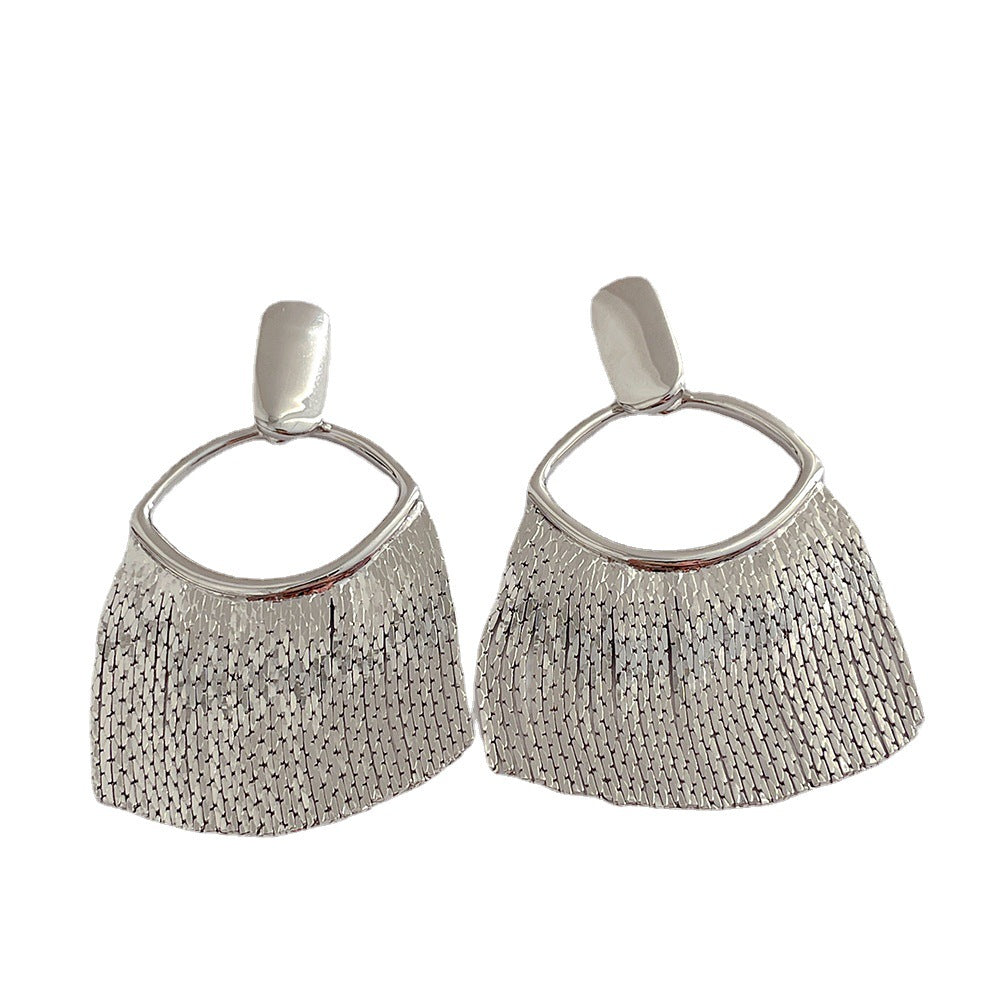 Metal Mesh Fringe Earrings - DippedShop Wholesale - #3251