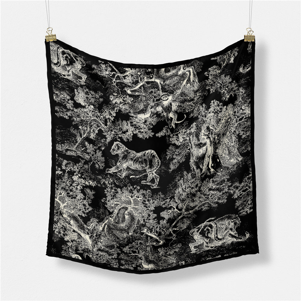 Abstract Silk Square Scarf - DippedShop Wholesale - #0339