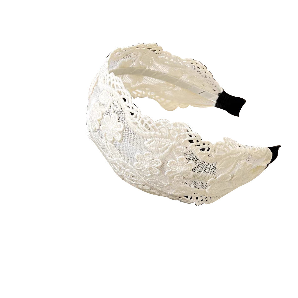 Elegant Lace Floral Hollow Out Wide Headband 6W6HBD303