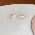 Chunky Gold Plated Acrylic Stud Earring 6W6JER560