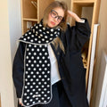 Polka Dot Wool Scarf - DippedShop Wholesale - #6851