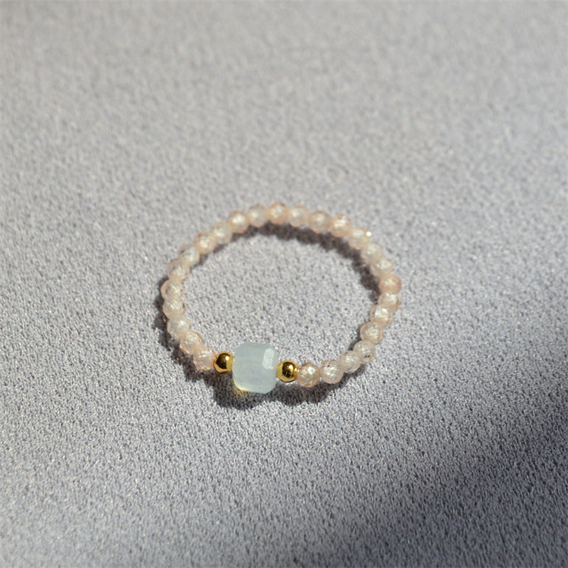 Color Block Beaded Chain Ring - DippedShop Wholesale - #3043