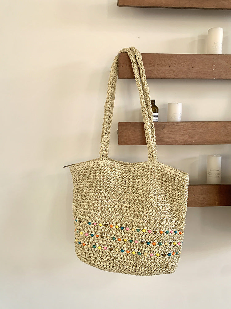 Large Woven Commuter Handbag - DippedShop Wholesale - #0563