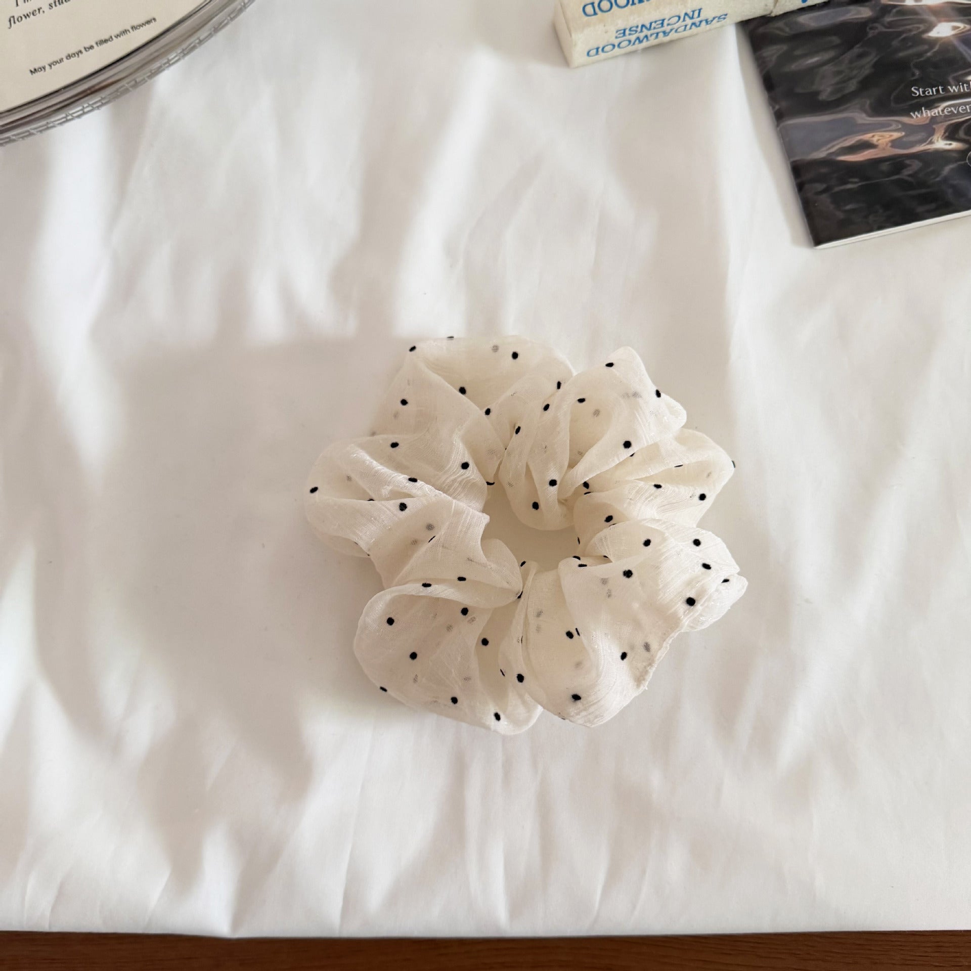 Romantic Polka Dot Mesh Hair Scrunchie MK2BW6W6HSR05