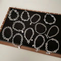 Simple Transparent Crystal Beaded Chain Bracelet 6W6JBR340