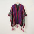 Boho Tassel Wavy Texture Knit Shawl Wrap 6W6NSC48