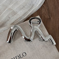 Simple Wave Metal Geometric Large Hair Claw MK2MBEP6W6HCP364