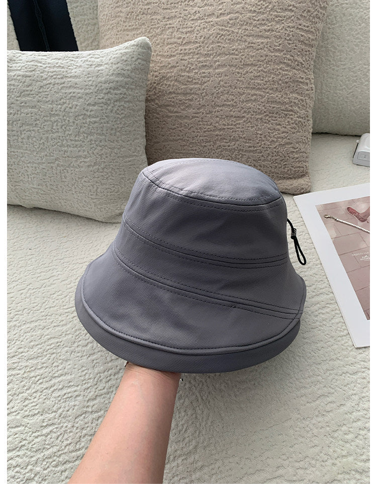 Minimalist Solid Color Foldable Bucket Hat 8BK6HAT180L