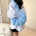 Casual Puffer Ruched Large Capacity Crescent Bag 6W10BBG1802