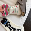 Frog Pattern Ruffled Socks - DippedShop Wholesale - #5459