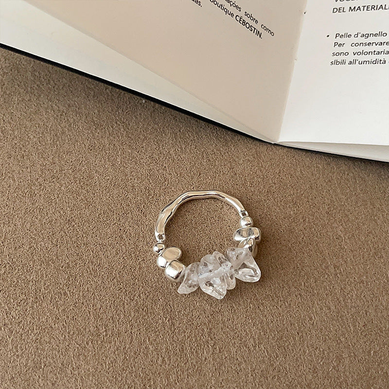 Irregular Crystal Beaded Ring - DippedShop Wholesale - #1267