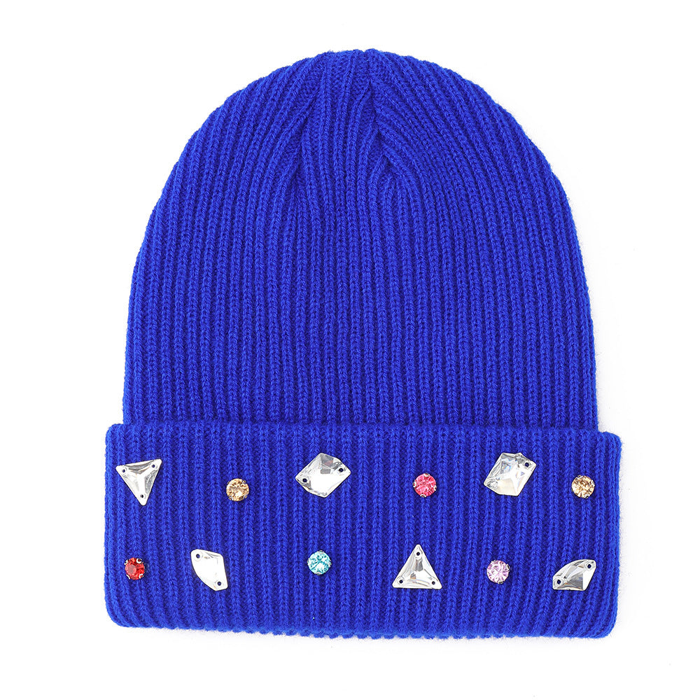 Rhinestone Knit Beanie - DippedShop Wholesale - #5107