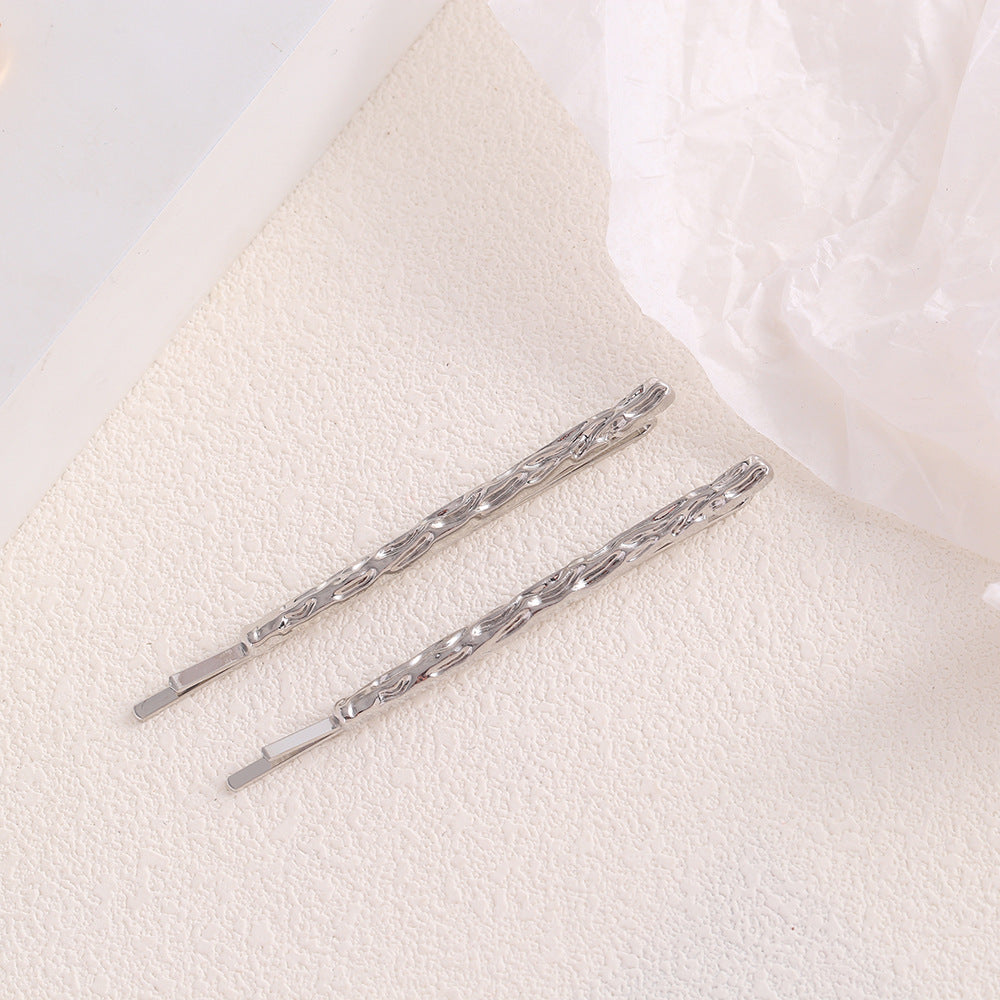 Elegant Gold Plated Geometric Metal Hair Clips MK2MBEP6W6HCP381