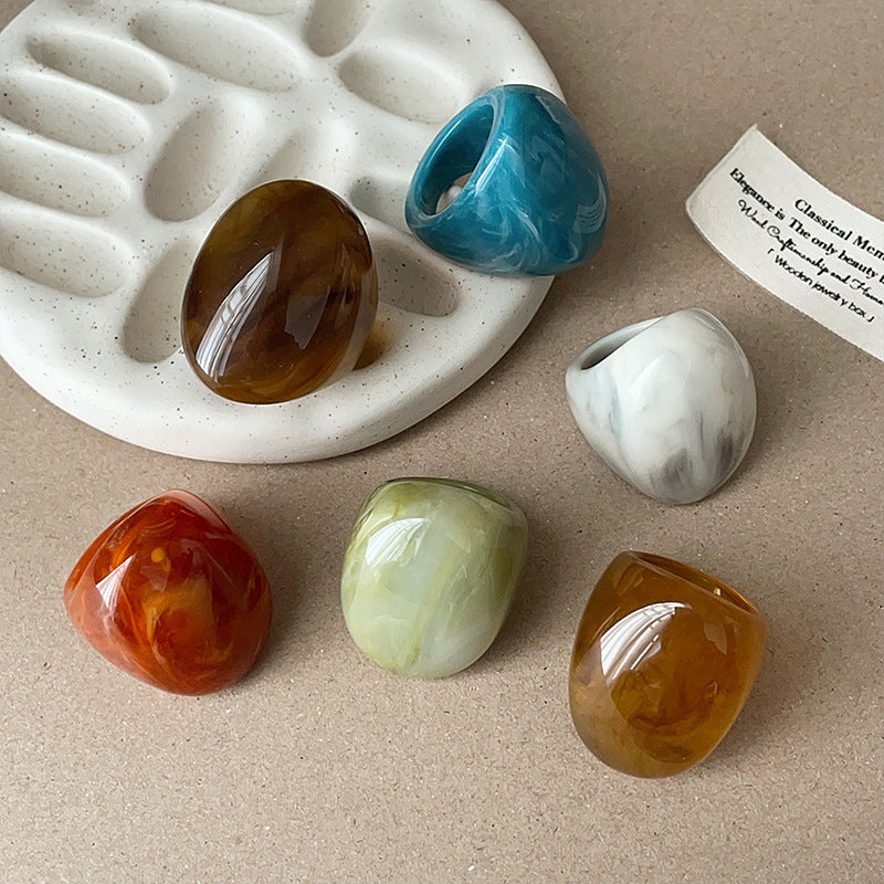 Resin Wide Ring - DippedShop Wholesale - #9715