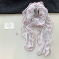 Sweet Floral Print Ruffled Silk Scarf 6W6NSI186
