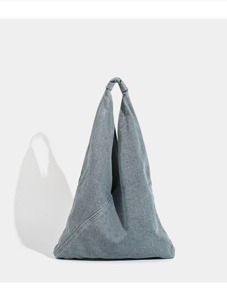 Washed Denim Large Capacity Handbag 6W10BBG1337