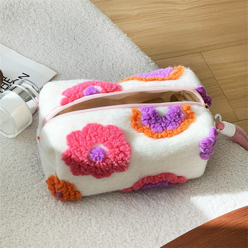 Plush Leopard Print Makeup Bag - DippedShop Wholesale - #1011
