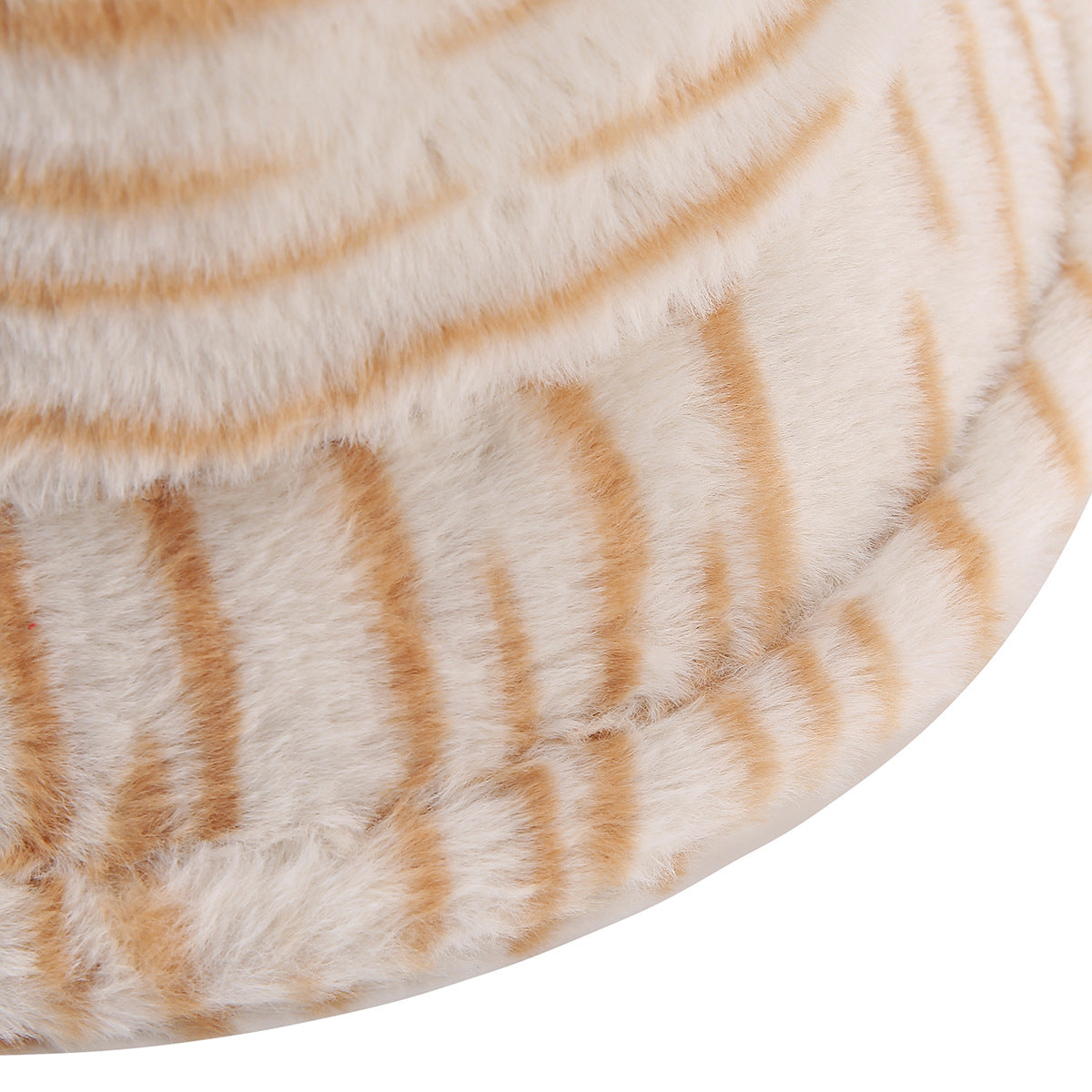 Trendy Zebra Print Color Block Warm Bucket Hat 6W6HAT815