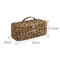 Vintage Double Layered Leopard Print Cosmetic Bag 6S5CO106