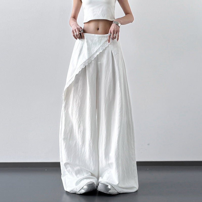 Asymmetric Casual High Waisted Wide Leg Pants DP26D941