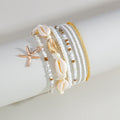 Boho-Style Bead Chain Starfish Pendant Anklets 8ZA6JAB28L