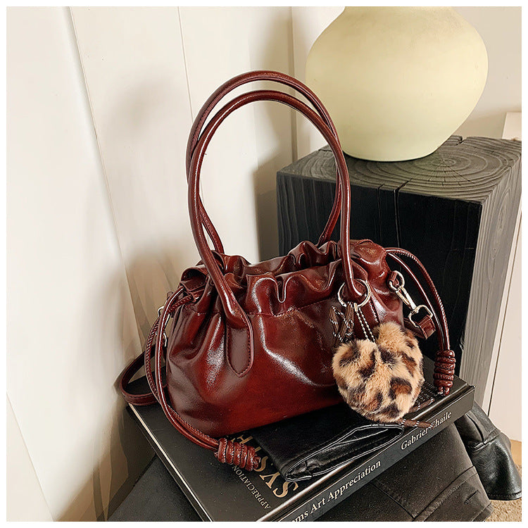 Vintage Pleated Crossbody Bag - DippedShop Wholesale - #7155