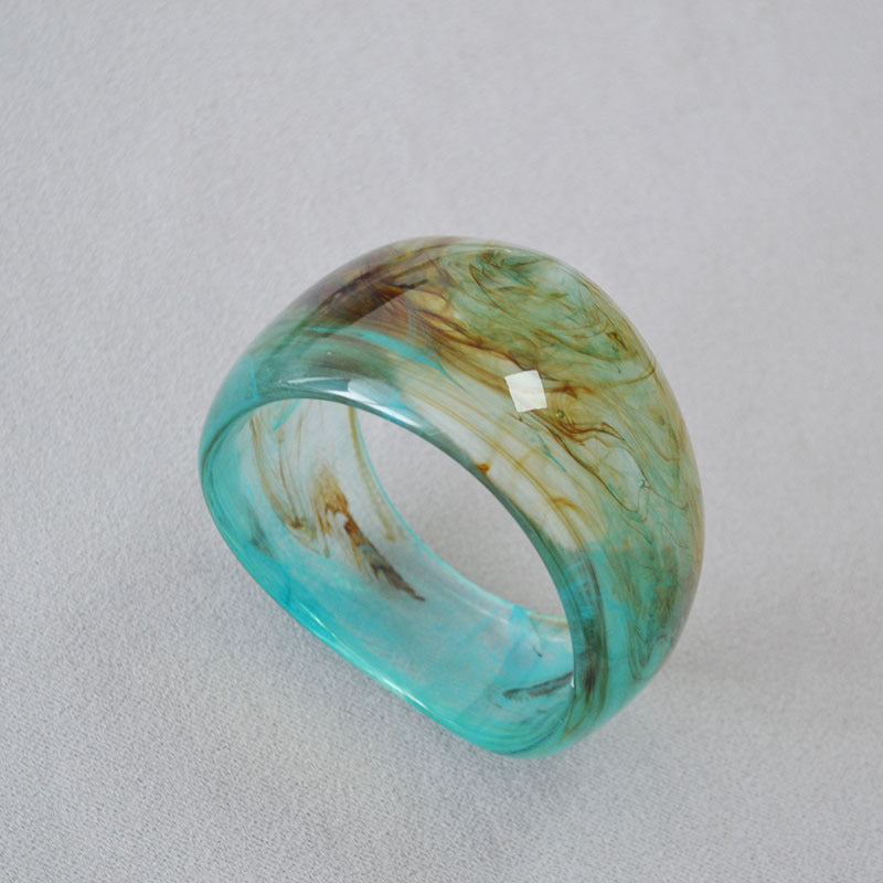 Vintage Irregular Ink-Marbled Cuff Bracelet DP25D724