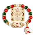 Colorful Crystal Christmas Tree Charm Beaded Bracelet 6W6JBR650