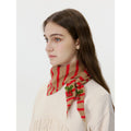 Color Block Wool Knit Striped Scarf 6W6NSW272