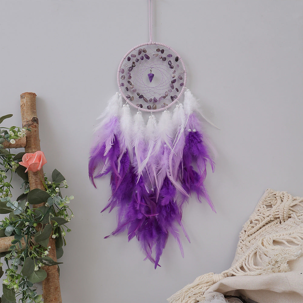 Crystal Chip Feather Dream Catcher 6H7HLS224