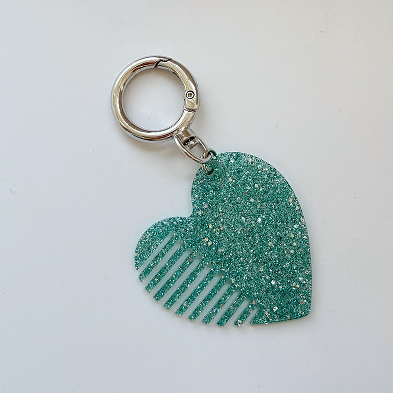 Heart Shape Glitter Hair Combs - DippedShop Wholesale - #4467