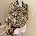 Bohemian Paisley Print Shawl Silk Scarf 6W6NSC208