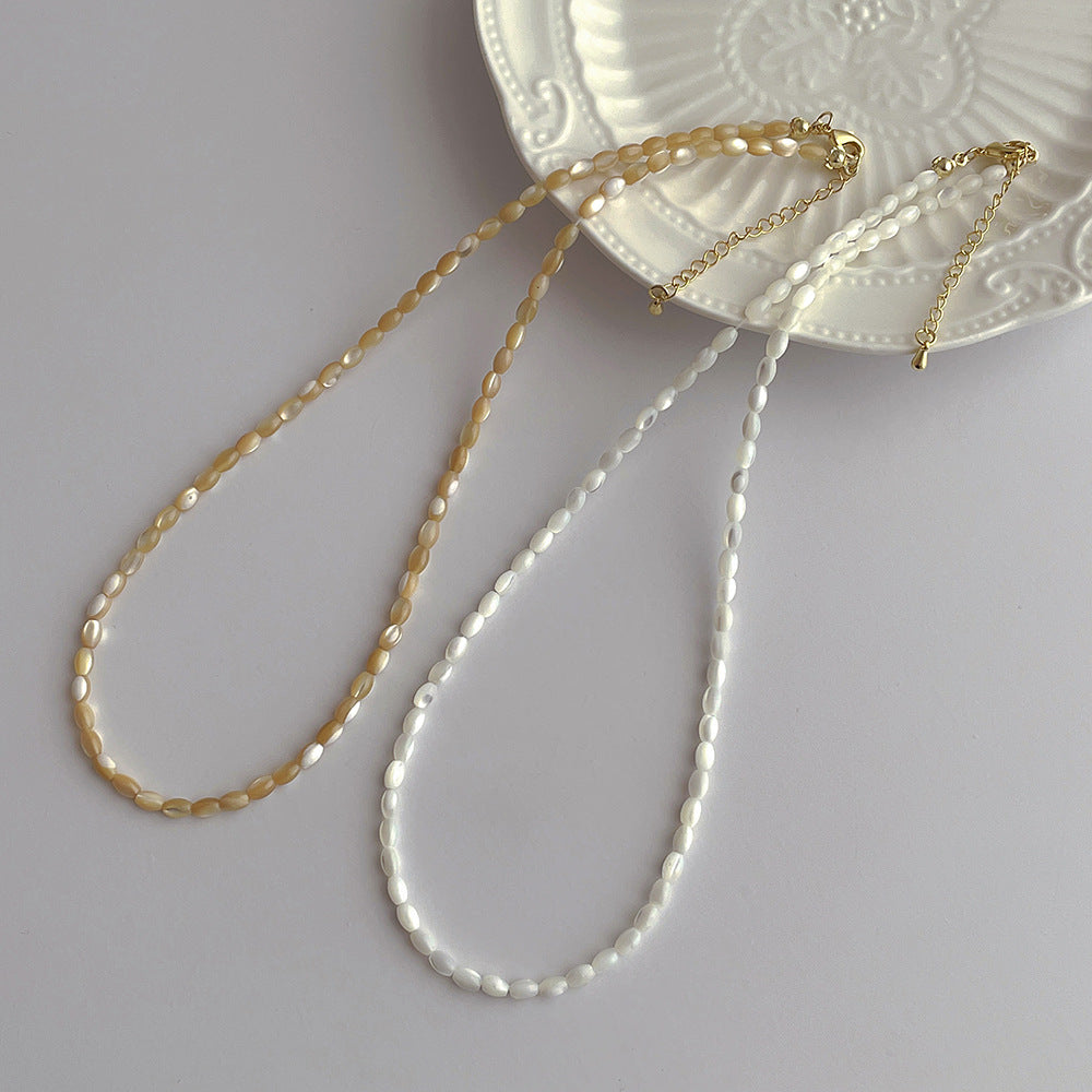 Trendy Solid Color Bead Choker Necklace DP25D766