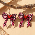 Leopard Bow Dangle Earrings - DippedShop Wholesale - #4195