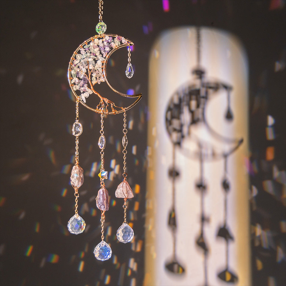 Crystal Moon Suncatcher - DippedShop Wholesale - #8003