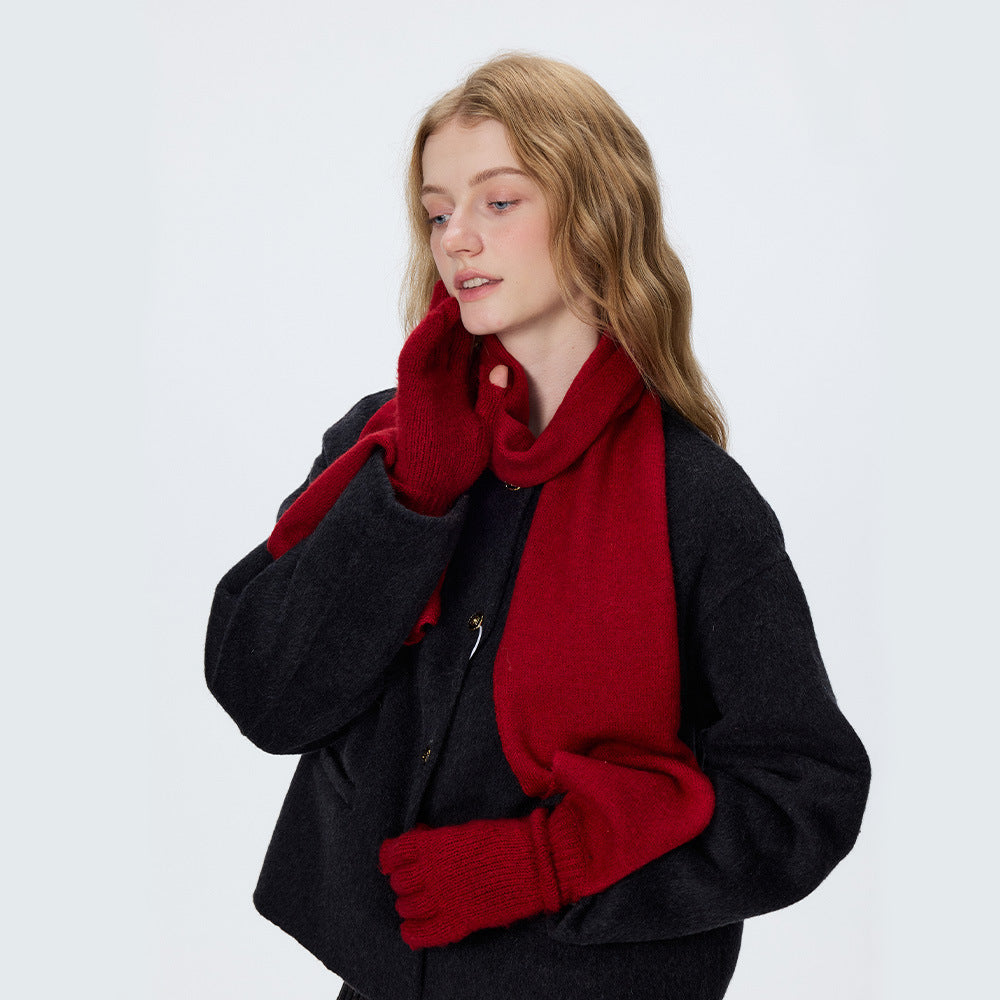 Scarf with Built-in Gloves - DippedShop Wholesale - #0387