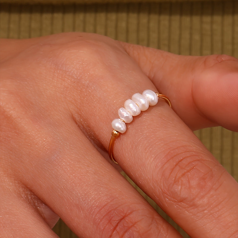 Baroque Pearl Ring - DippedShop Wholesale - #9443