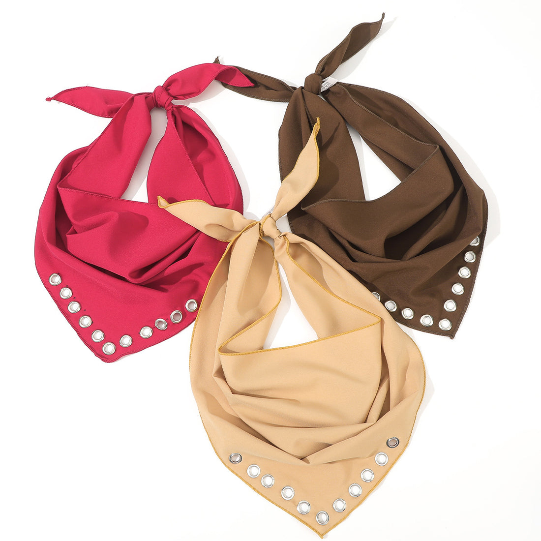 Studded Hollow Out Bandana Headscarf - DippedShop Wholesale - #5331