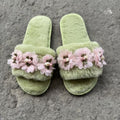 Plush Flower Indoor Slippers - DippedShop Wholesale - #3107