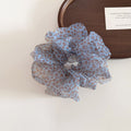 Retro Fluffy Organza Plaid Hair Scrunchies MK2BW6W6HSR79