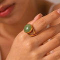 Gold Plated Stone Ring - DippedShop Wholesale - #8531