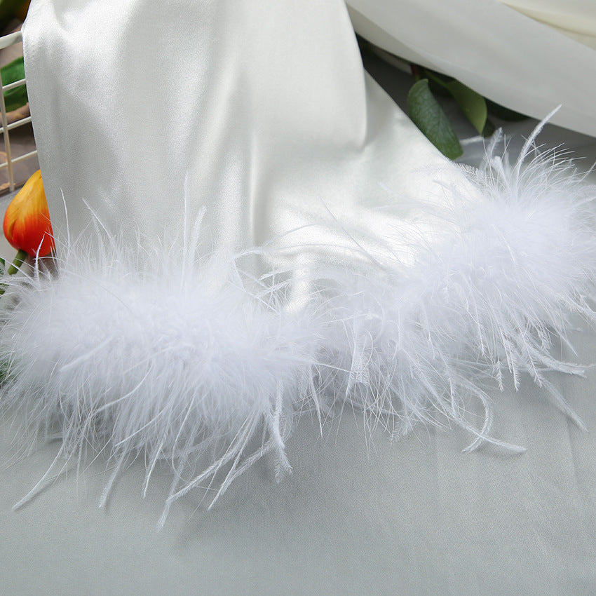 Sexy Feather Waist Tie Dress - DippedShop Wholesale - #6435