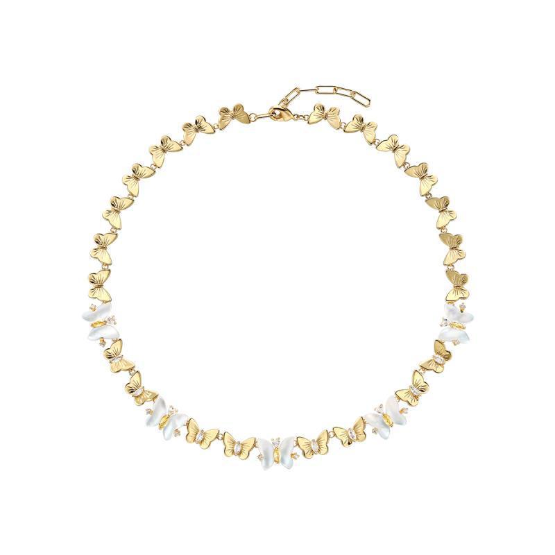 Gold Plated Butterfly Choker - DippedShop Wholesale - #0275